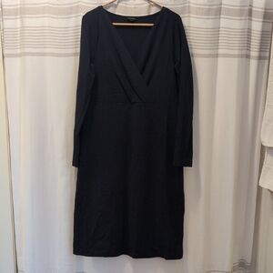 Talbots Classic Navy Long Sleeve Dress